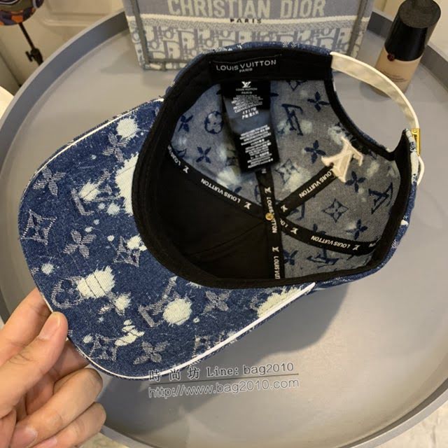 LV新品男士帽子 路易威登刺繡水洗牛仔棒球帽鴨舌帽  mm1627